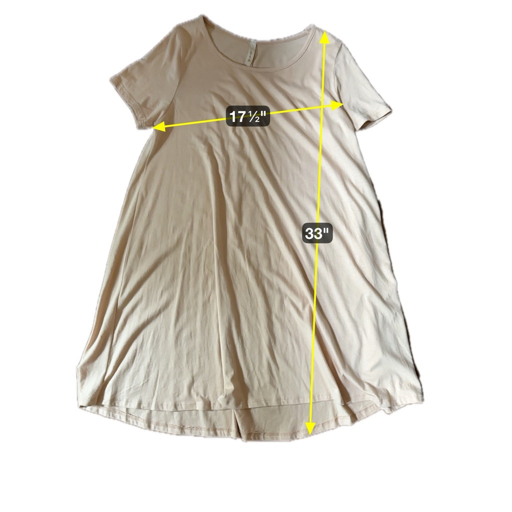 Love In Beige T-Shirt Dress - Size L - Picture 2 of 5